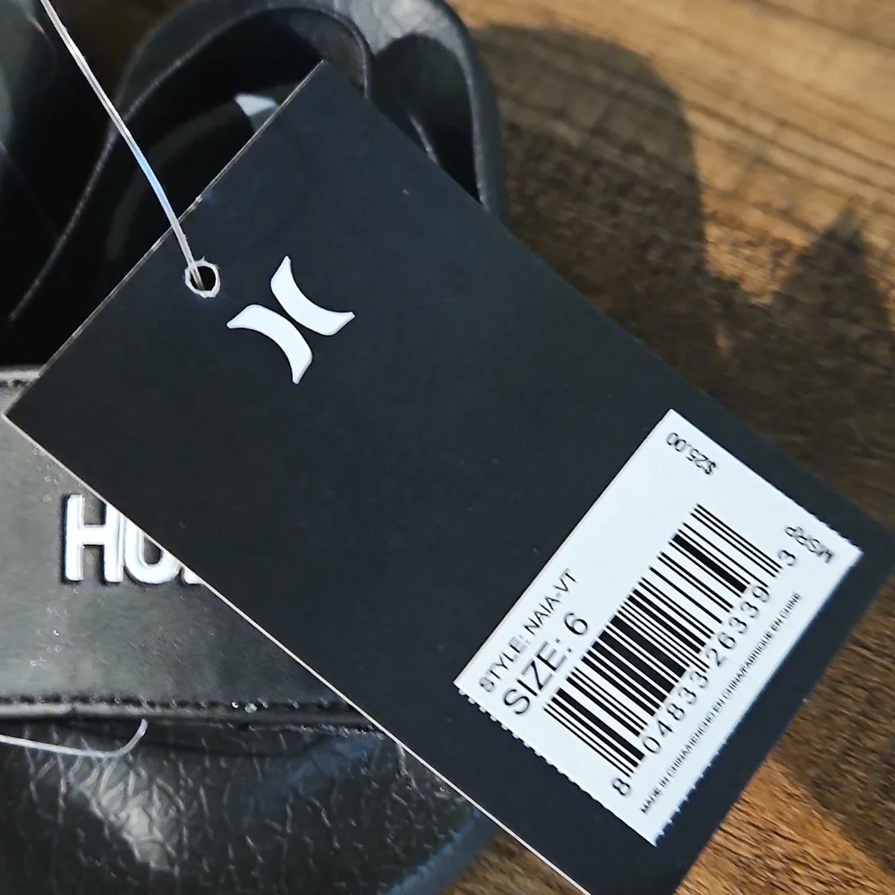 NEW! HURLEY Kid's Slide Sandals With Strap 6.